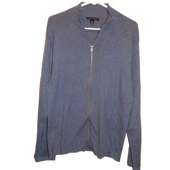 Banana Republic Other - BANANA REPUBLIC men's large thin powder blue full zip cardigan sweater jacket